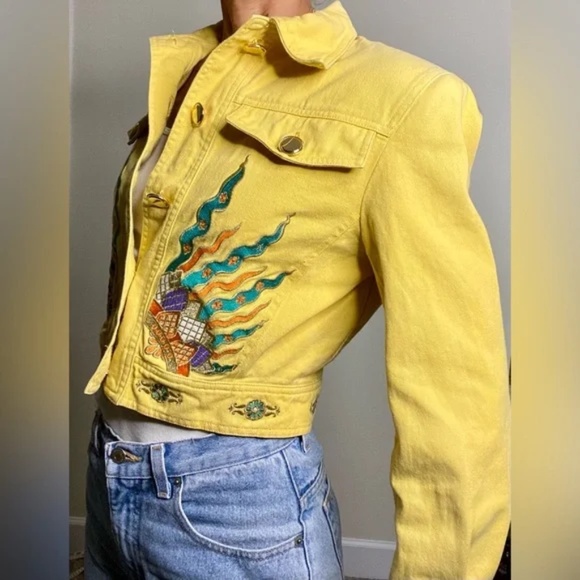 RARE Vintage CL2 Christian Llinares Denim Jacket, Western Southwestern Native - Picture 3 of 12